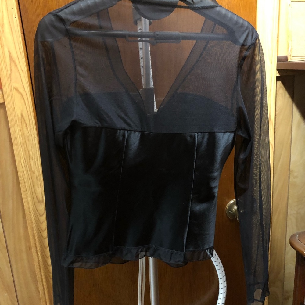 Dress top long sleeve black
